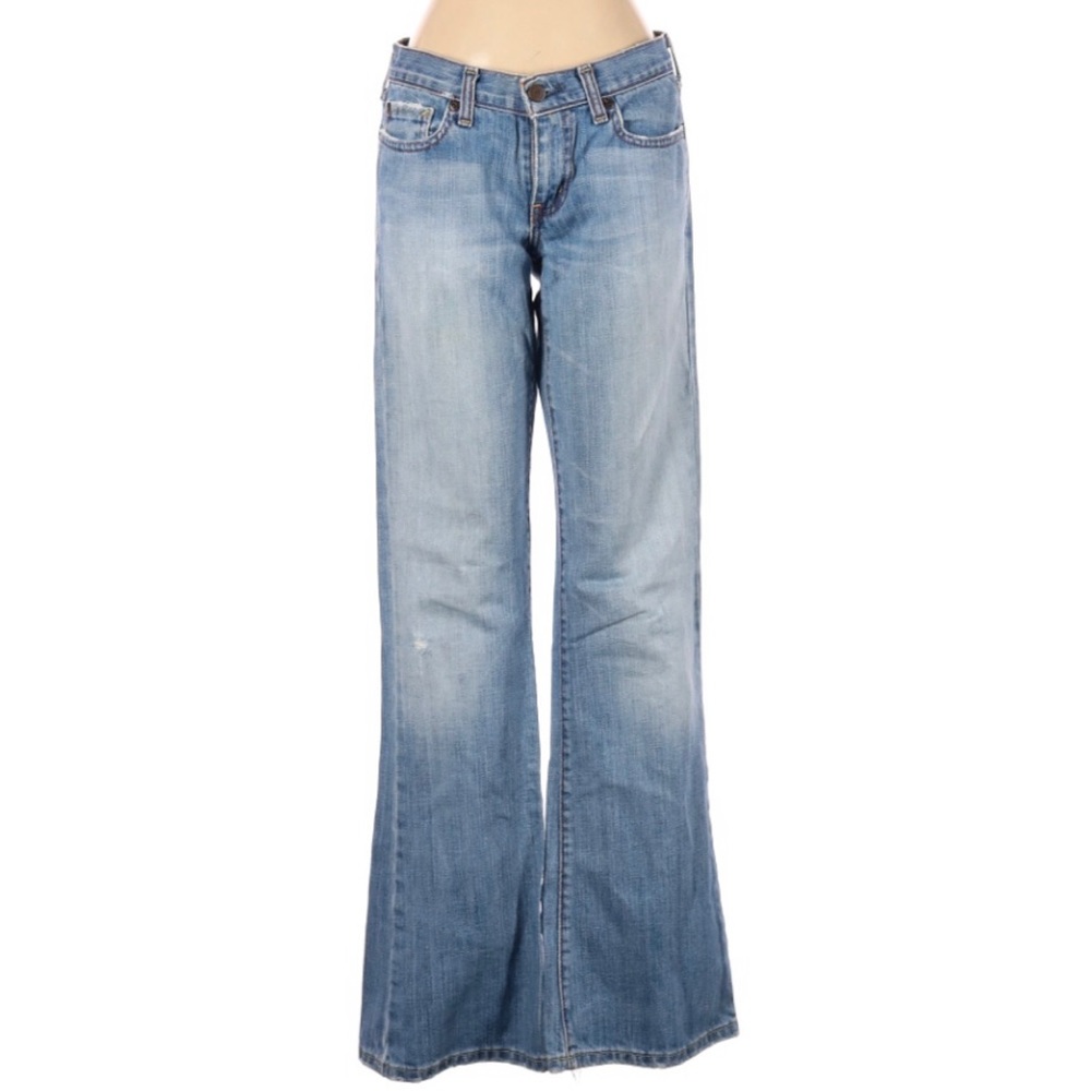 Vintage Light Wash, Low Rise, Flared Abercrombie Jeans